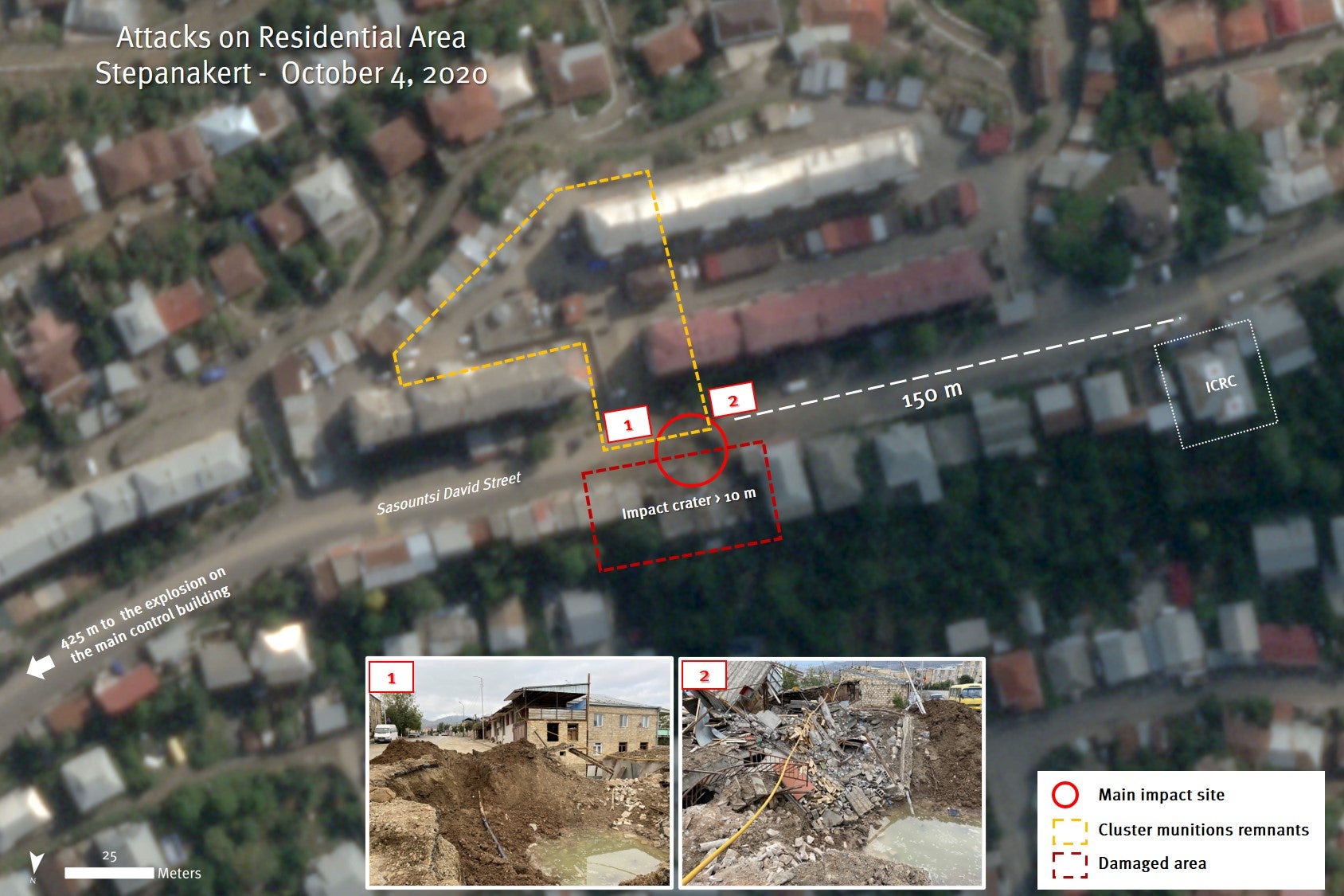 Satellite image recorded on October 8, 2020