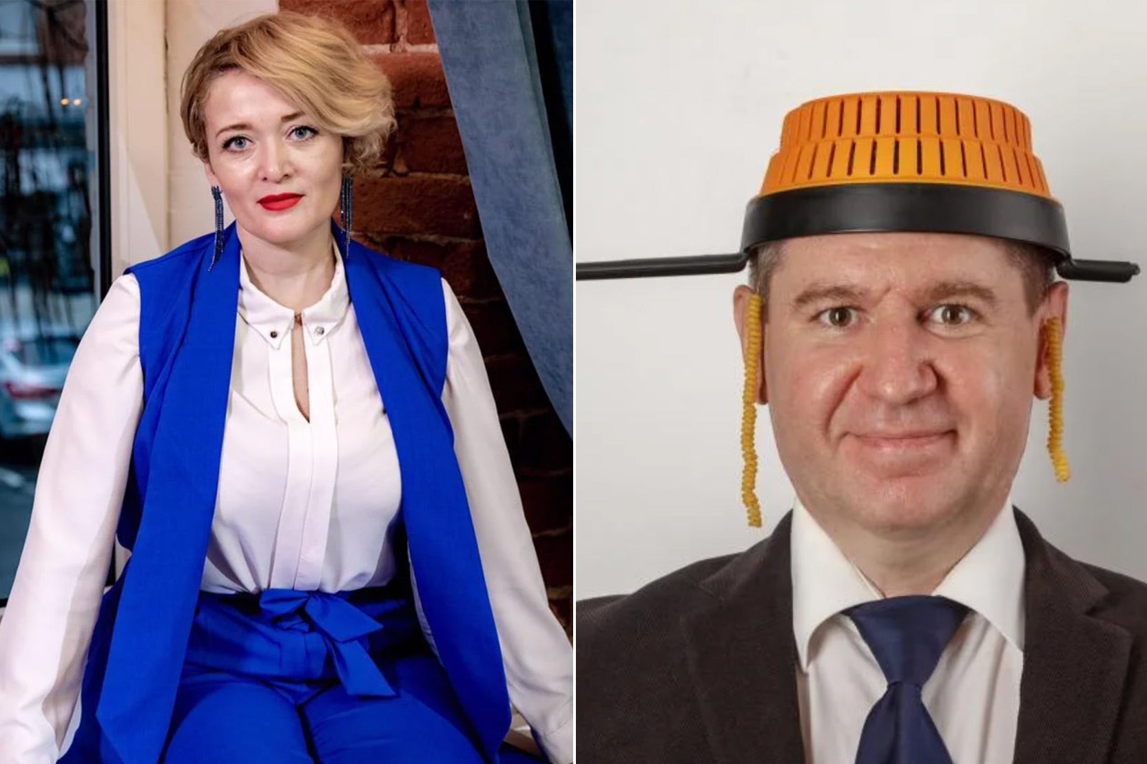 Anastasia Shevchenko and Mikhail Iosilevich. Both have been prosecuted under Russia’s law on “undesirable” foreign organizations. 