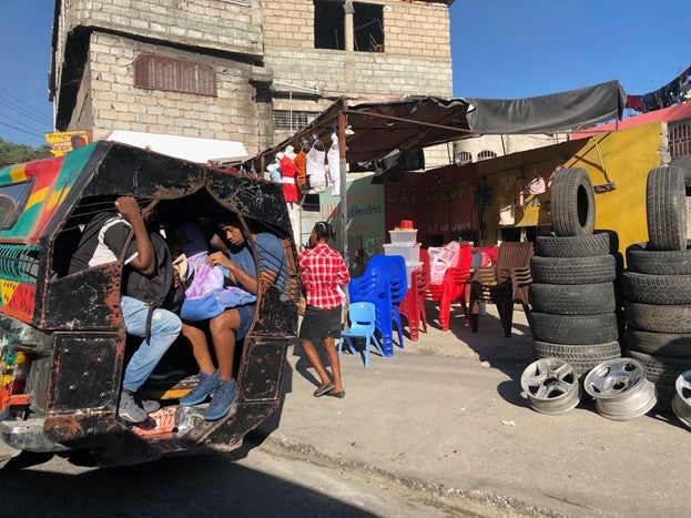 Una calle de Puerto Príncipe en diciembre de 2021. 