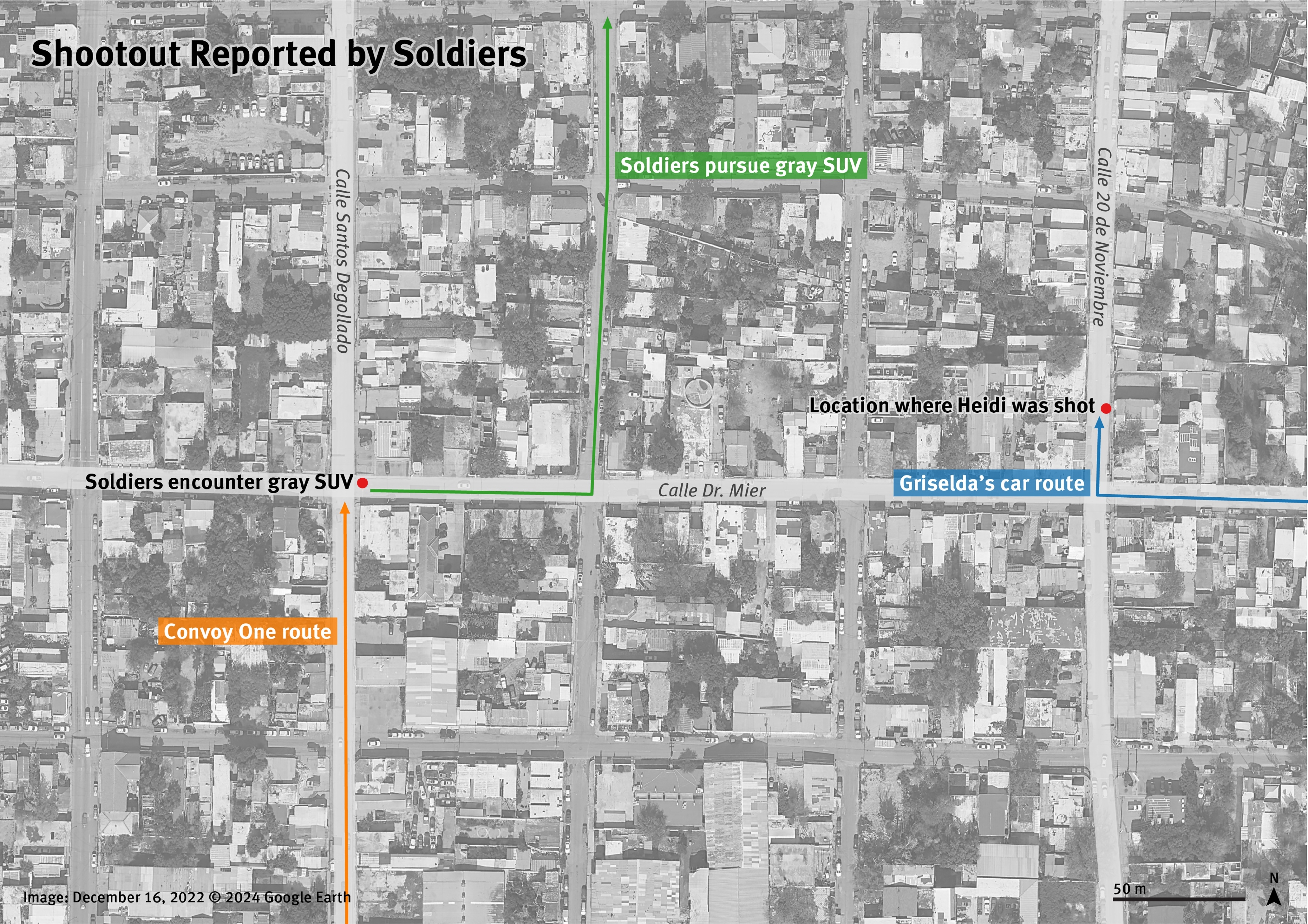 Annotated satellite image