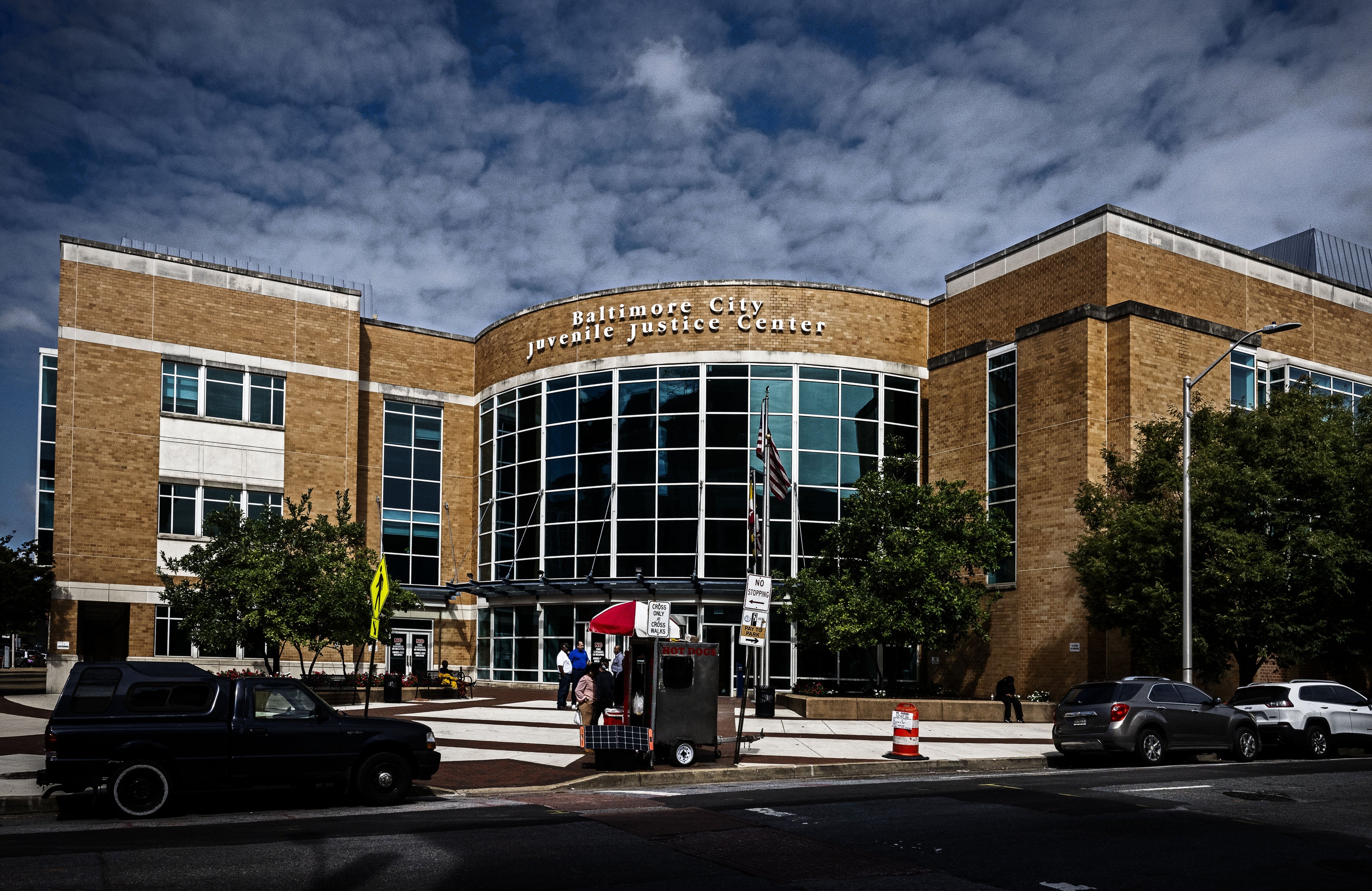 Exterior of the Baltimore City Juvenile Justice Center, in Baltimore, Maryland, September 27, 2023. 