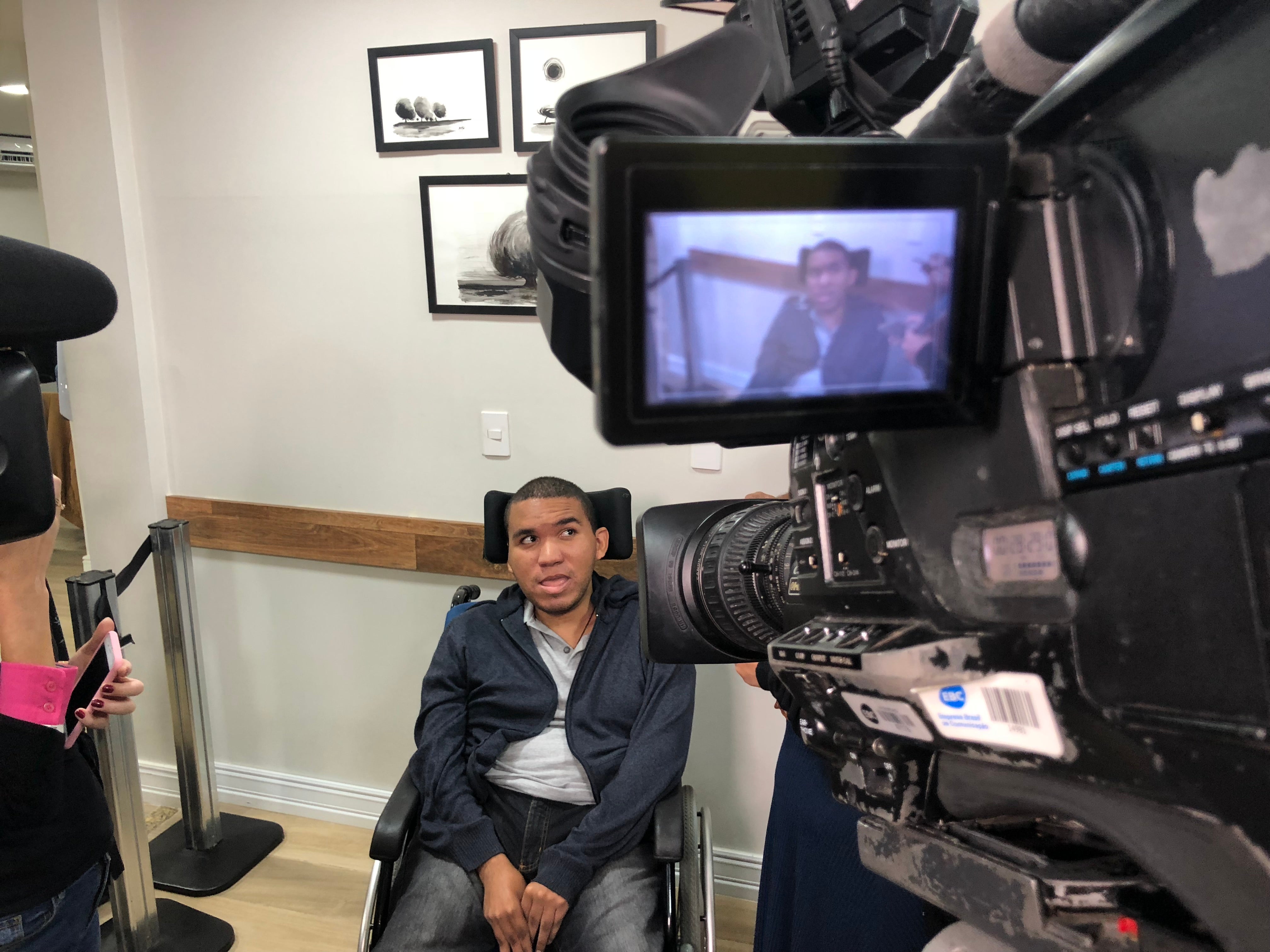 Leonardo Barcellos speaks to reporters