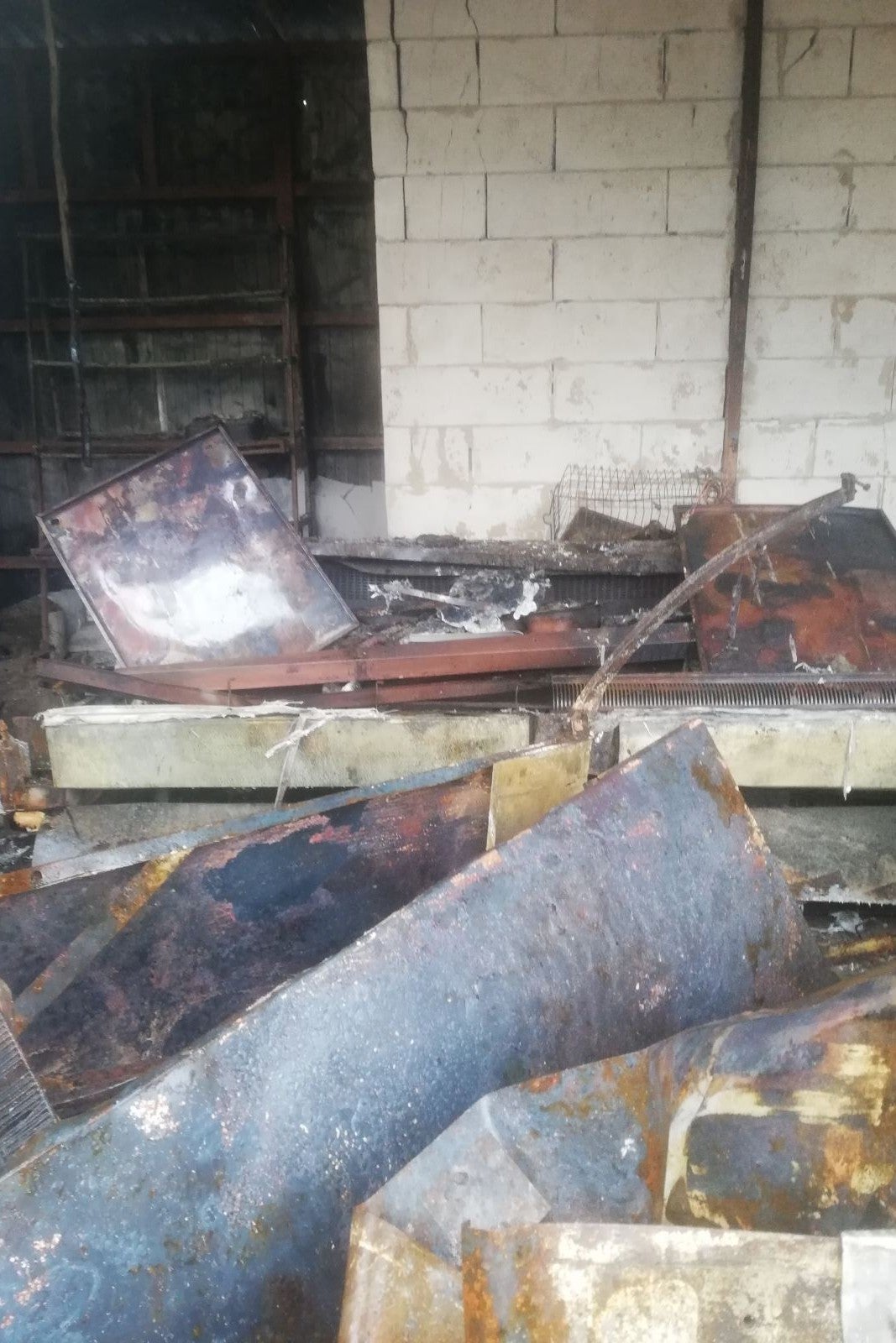 Picture of a shop after it was destroyed in a drone attack