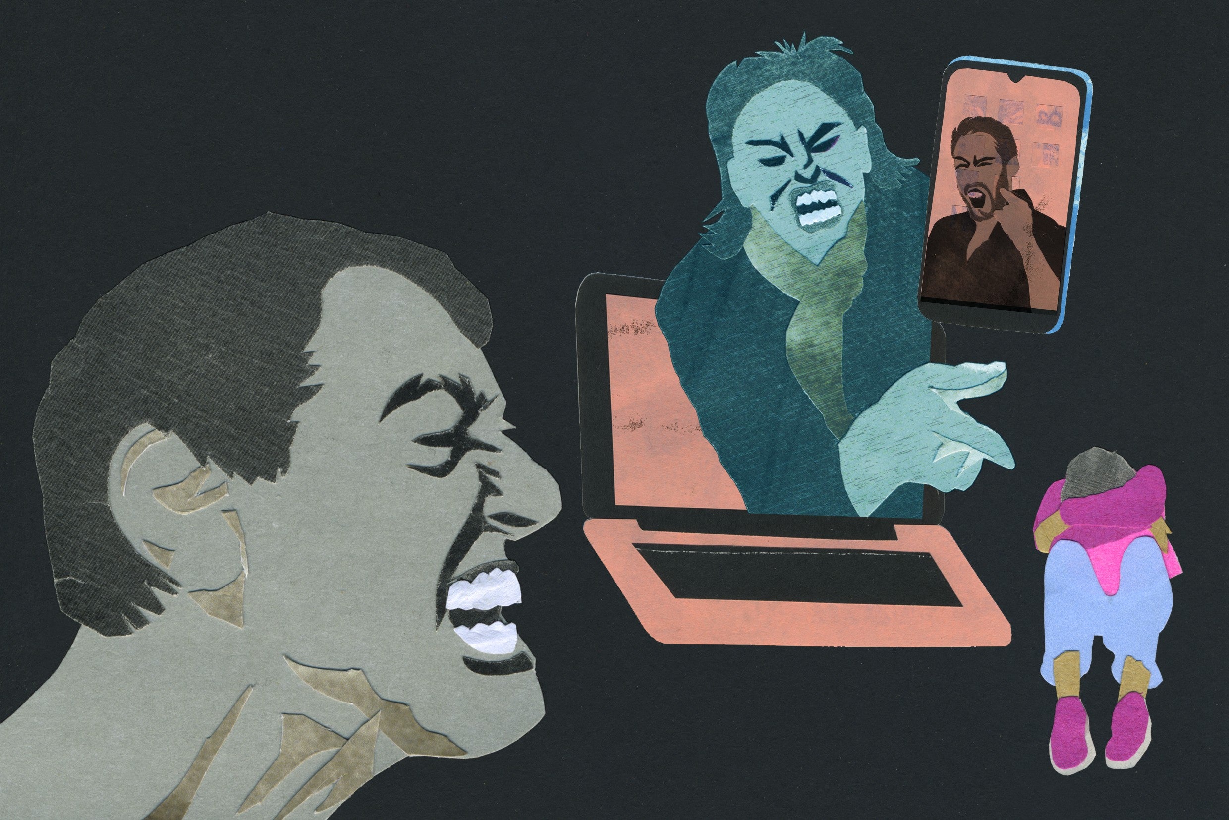 Media harassment illustration