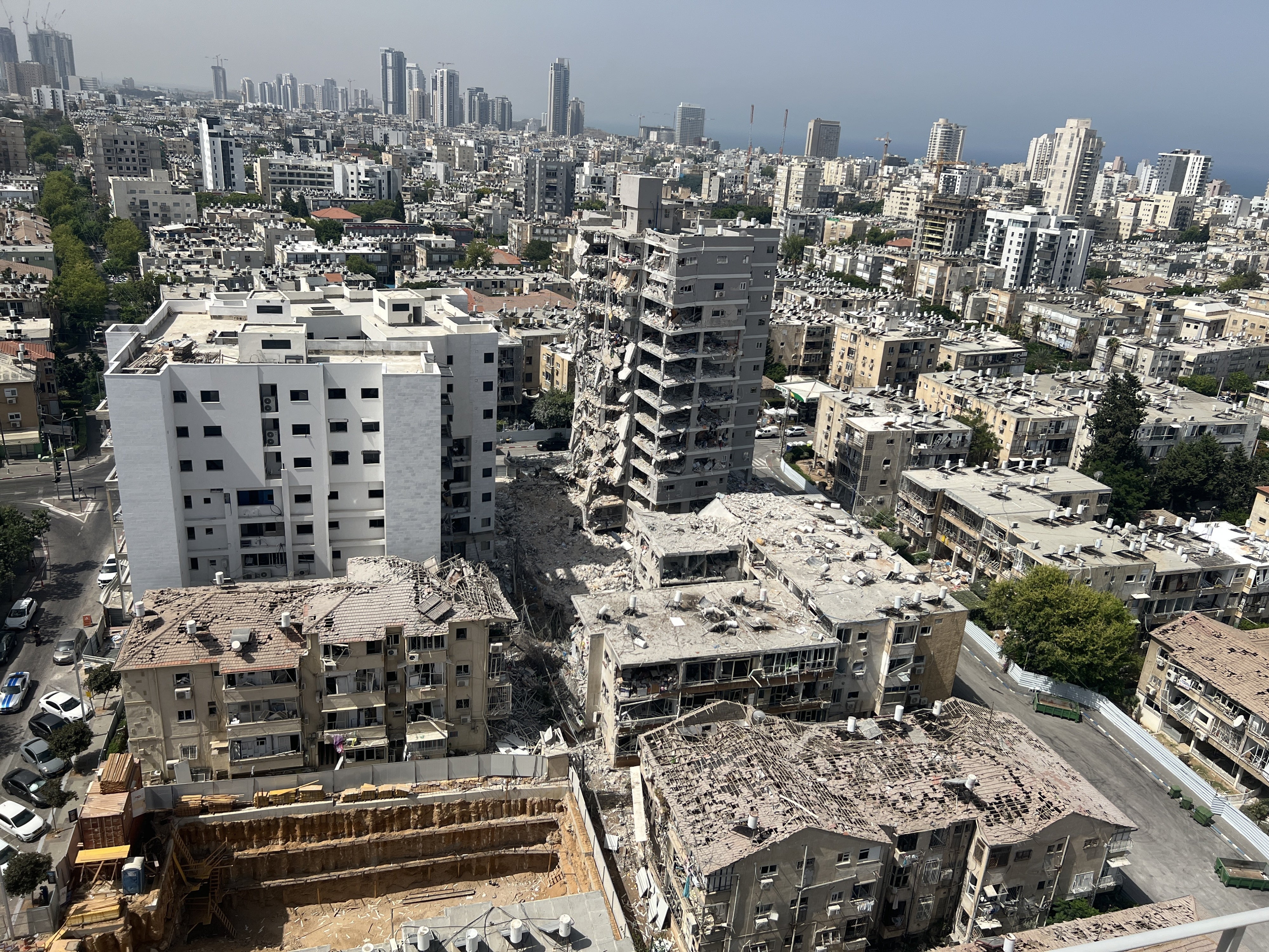 Damage caused by an Iranian missile strike that killed nine civilians, including three children, in the Israeli city of Bat Yam, south of Tel Aviv, on June 15, 2025. Photo taken on July 1, 2025.