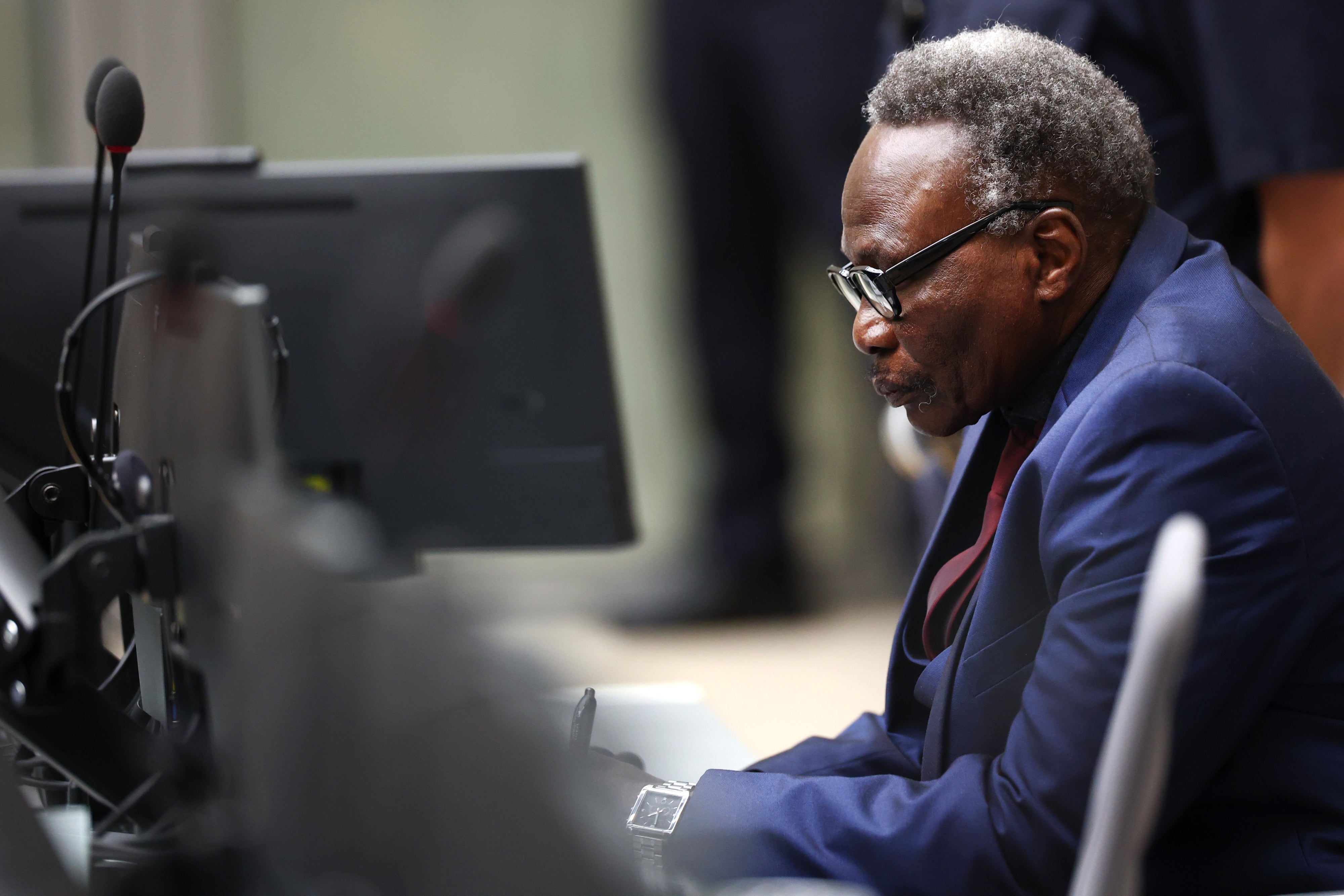  Ali Muhammad Ali Abd-Al-Rahman attends the delivery of the judgement in the case against him before the International Criminal Court (ICC) in The Hague, Netherlands, October 6, 2025.
