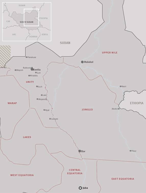 map of south sudan and regional countries