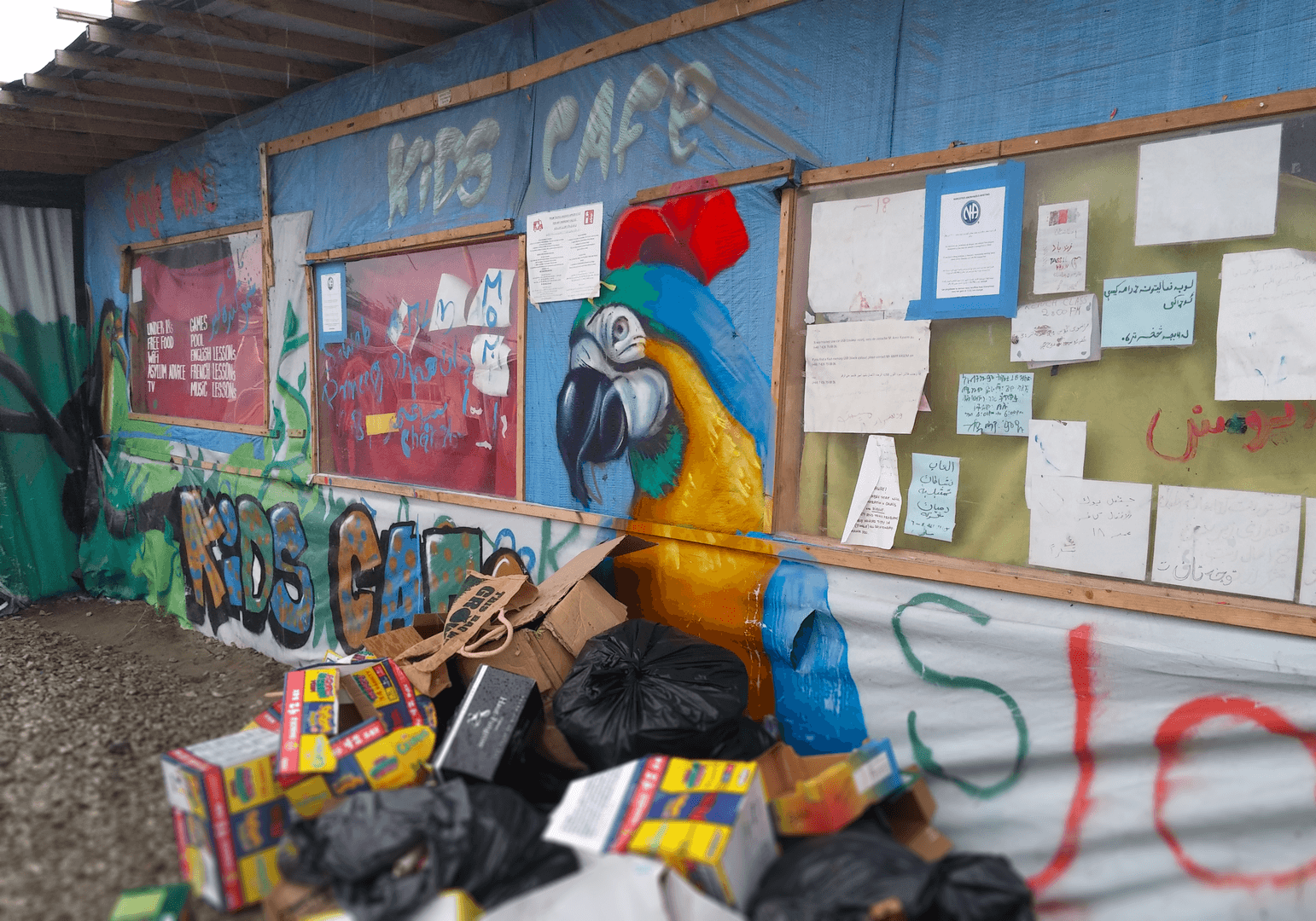 The Kids’ Café has provided food and a safe space for unaccompanied children living in the large migrant camp on the outskirts of Calais, France.