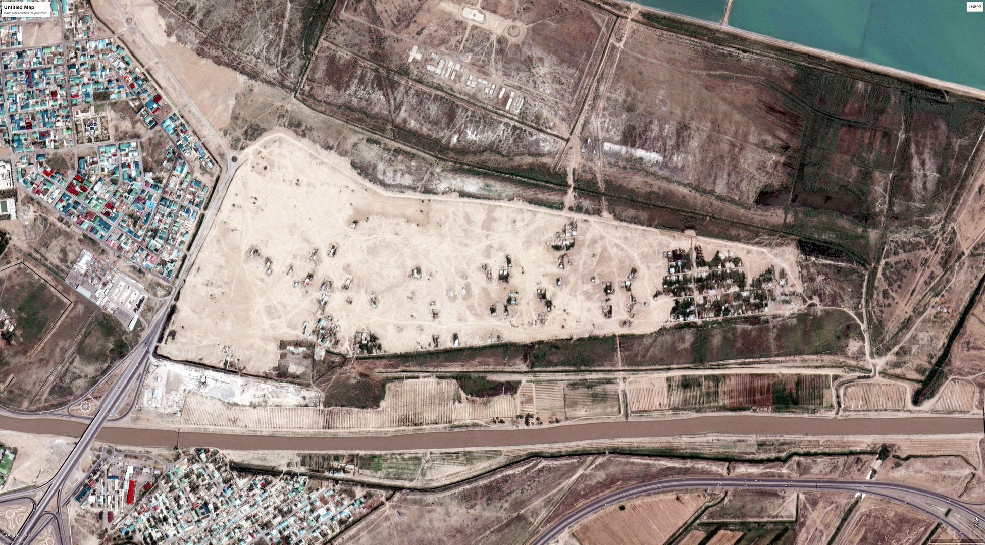 Satellite imagery showing after large scale demolitions occurred in Turkmenistan 