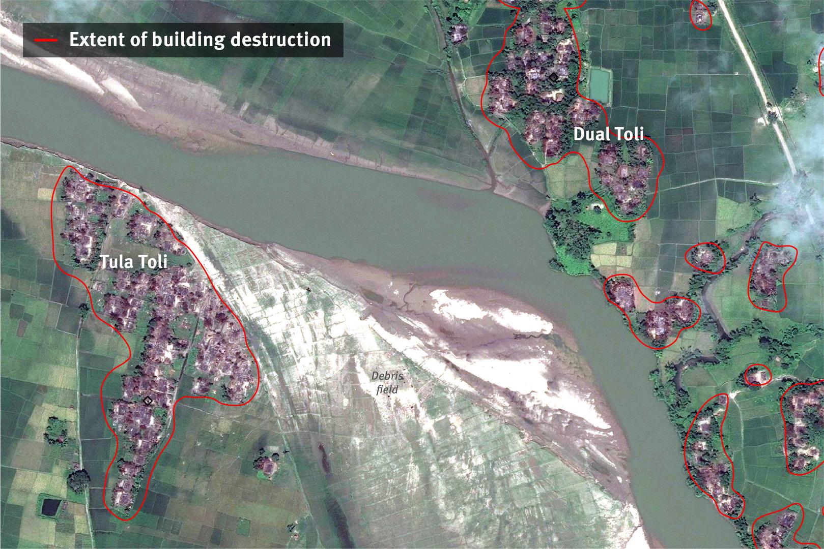 Extent of building destruction