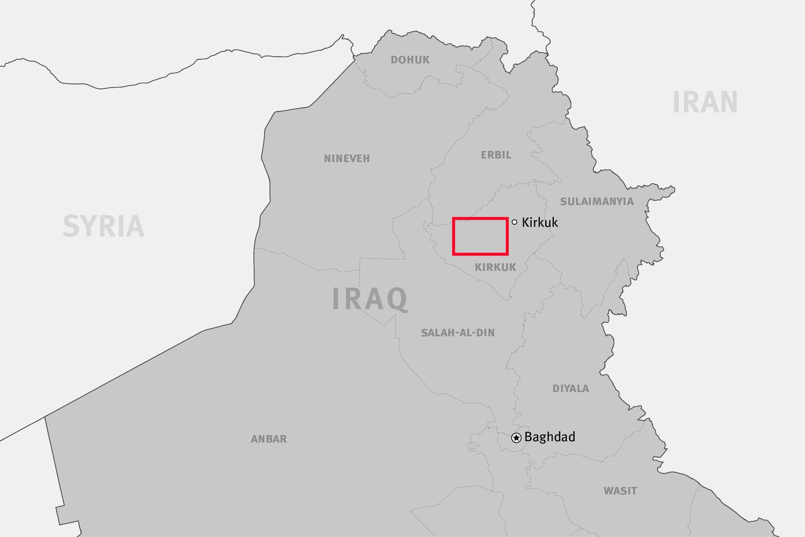 The area where armed forces forcibly evicted at least 235 families with Isis relatives from their villages. 