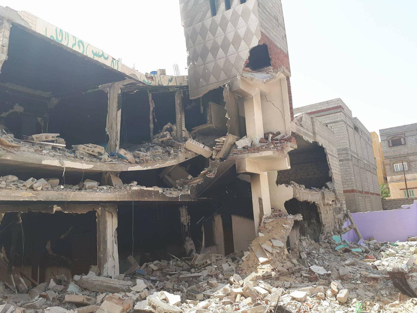 A house that the Egyptian army demolished in March 2018 in al-Arish as “retaliation” against suspects. © 2018 Private