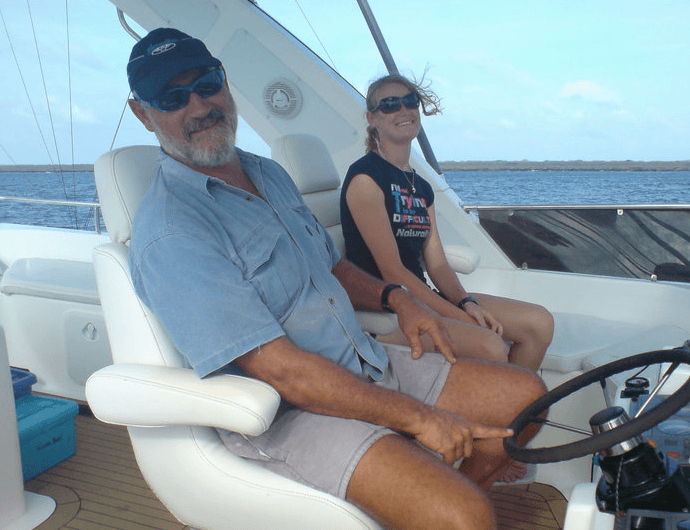 Andre Hanekom with his daughter Amanda Hanekom @2019 Private  