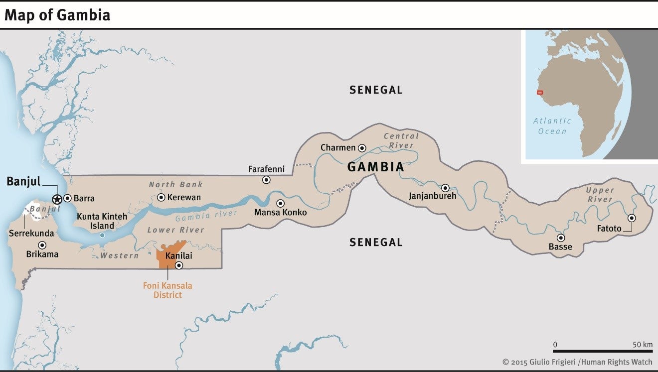 Map of Gambia