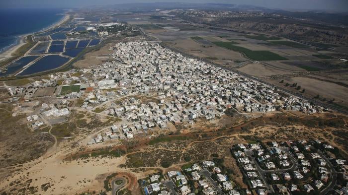 Jisr al-Zarqa, the only Palestinian town in Israel on the Mediterranean.