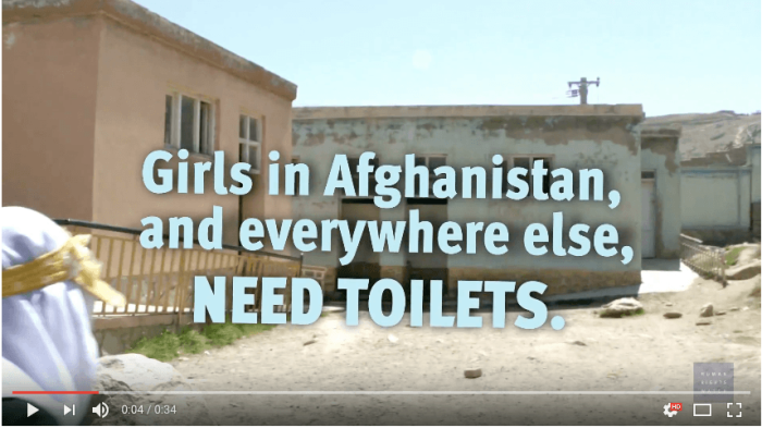 Girls in Afghanistan -- And everywhere else -- Need toilets