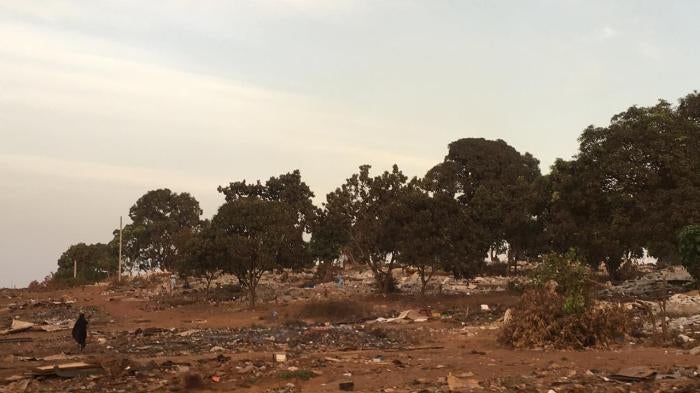 A person walking in Guinea.