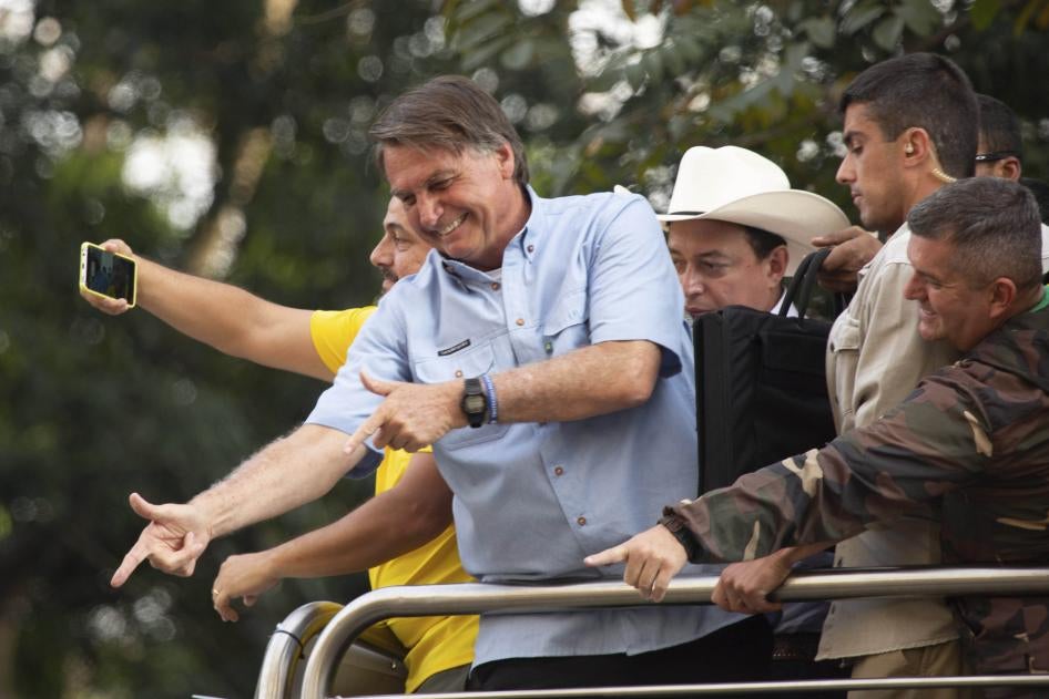 The President of Brazil, Jair Bolsonaro, at a rally on September 07, 2021 in São Paulo, Brazil.
