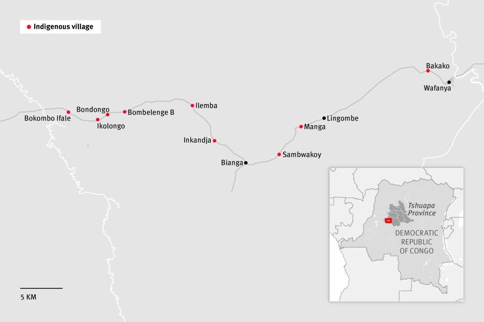 Map of the Bianga district