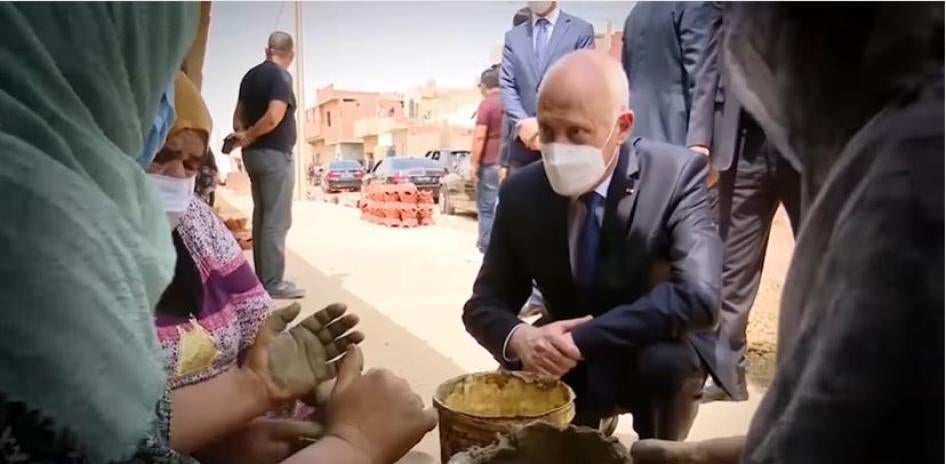 Visite du Président de la République à Hay Hilal, le 13 Août 2022.