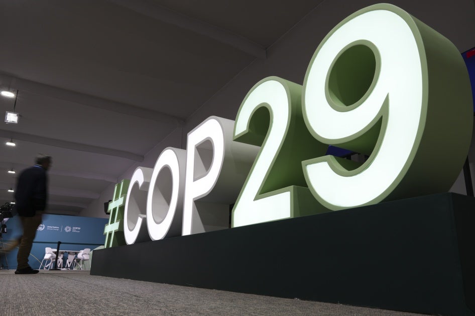 The COP29 U.N. Climate Summit in Baku, Azerbaijan, November 9, 2024. 