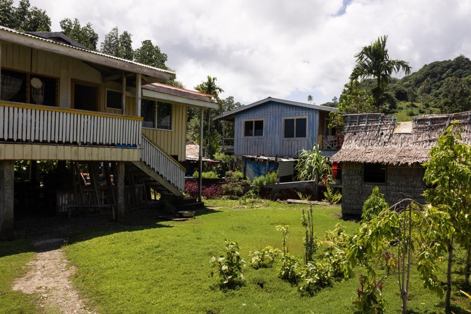 Mainland homes are larger than homes on their former tiny island.
