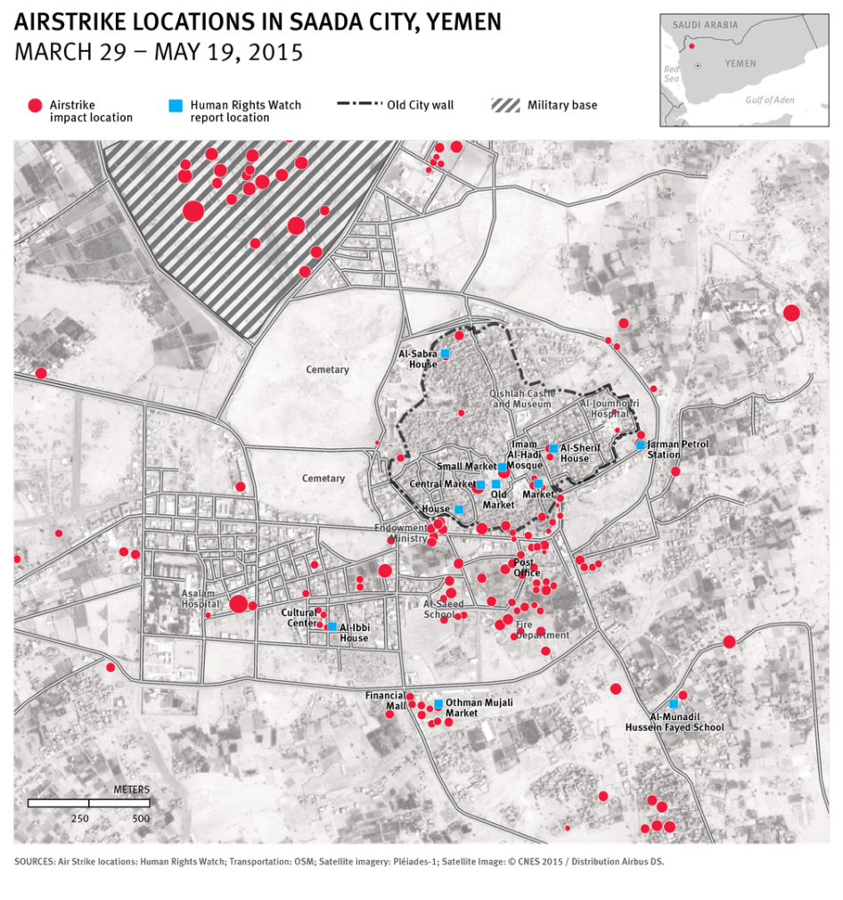 Overview of Sadaa Yemen map