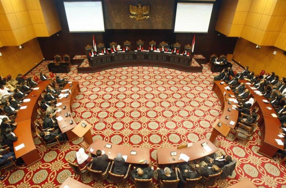 Indonesia's Constitutional Court is seen during a hearing in Jakarta August 12, 2009.