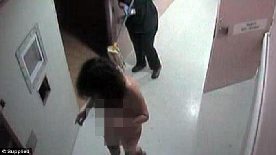 Miriam Merten shown on CCTV footage from a government hospital in New South Wales, Australia, 2014.