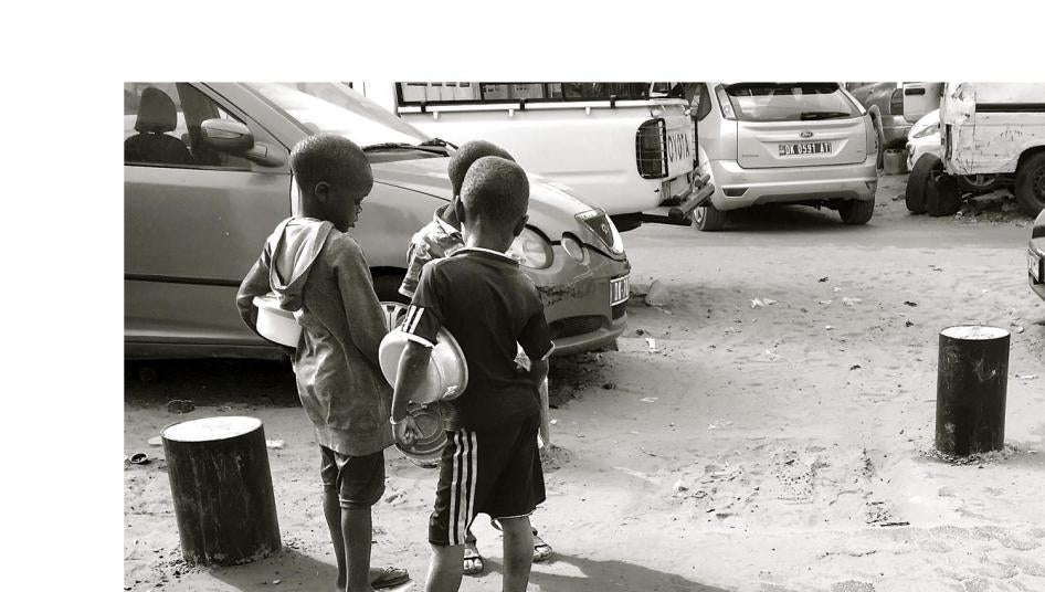 Talibés begging in downtown Dakar, Senegal, May 11, 2017. 