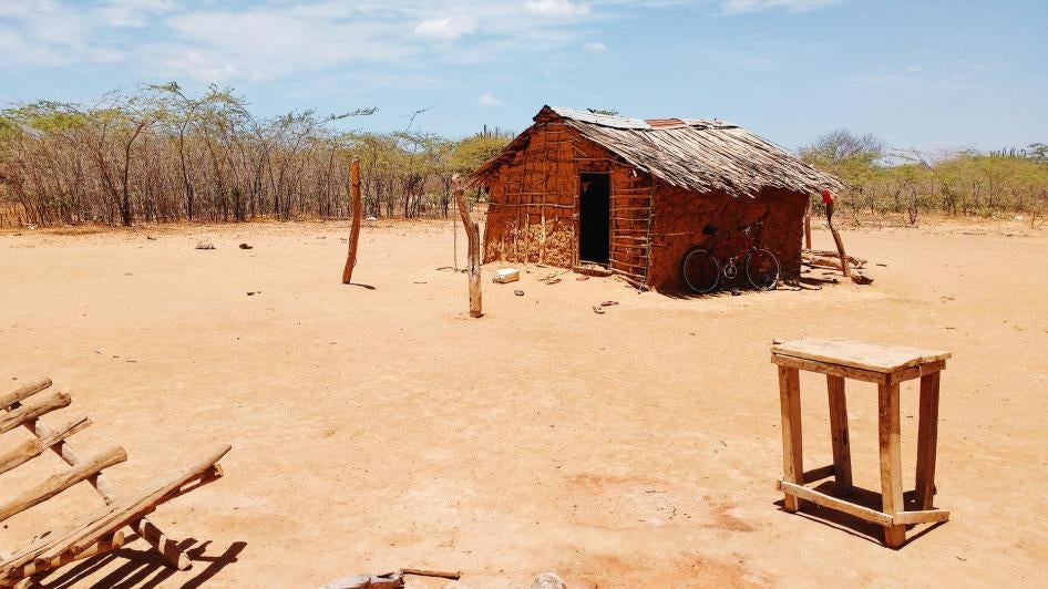 Una casa en una comunidad rural wayúu en La Guajira, Colombia, junio de 2016. 