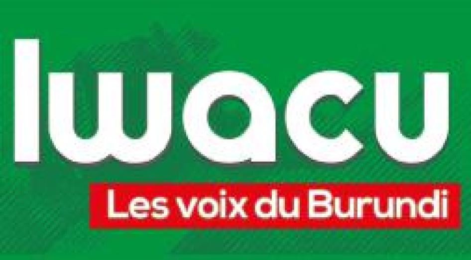 Logo du journal indépendant burundais Iwacu, affichant son slogan « Les voix du Burundi ».