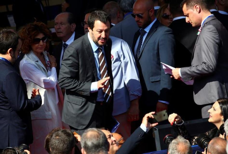 Italy's Interior Minister Matteo Salvini arrives at the Republic Day military parade in Rome, Italy, June 2, 2018.