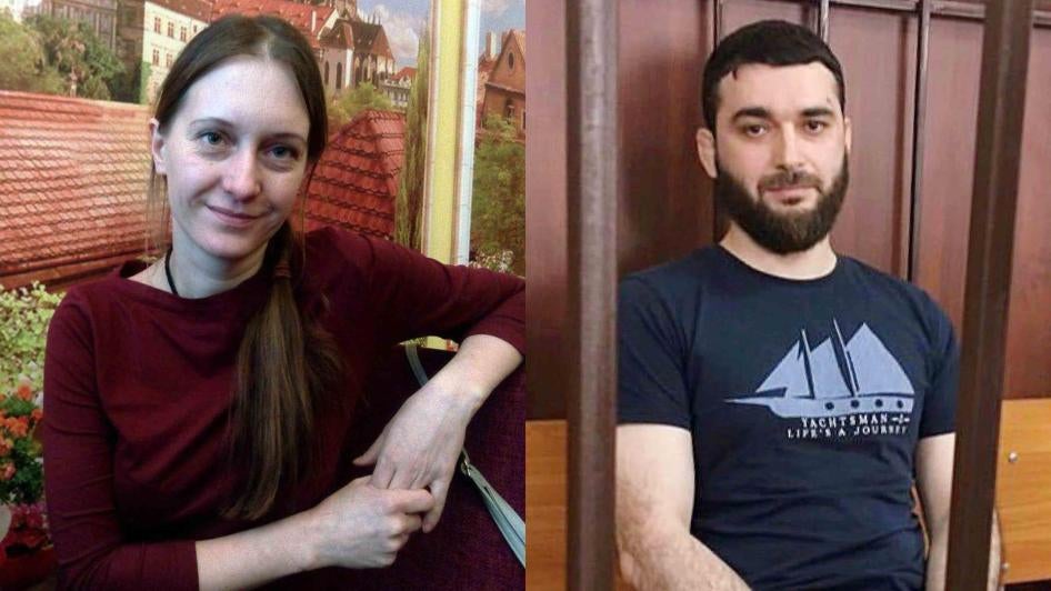 Pictured (L) Svetlana Prokopyeva, Pskov, Russia; and (R) Abdulmumin Gadzhiev, Makhachkala, Russia. 