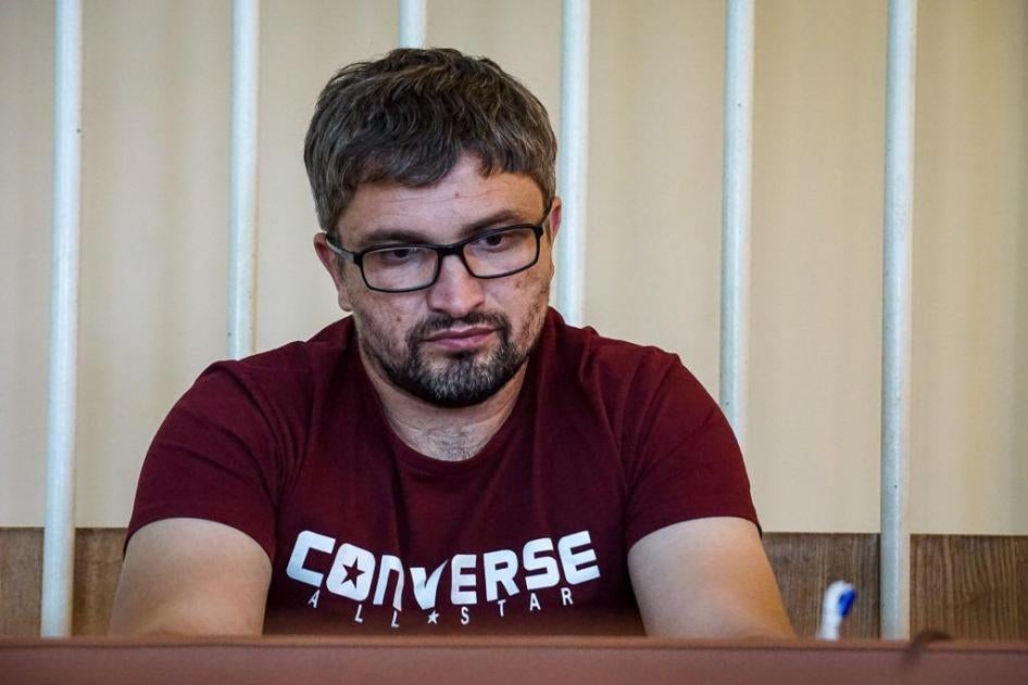 Crimean blogger and activist Nariman Memedeminov at his court hearing, Rostov-on-Don, Russia