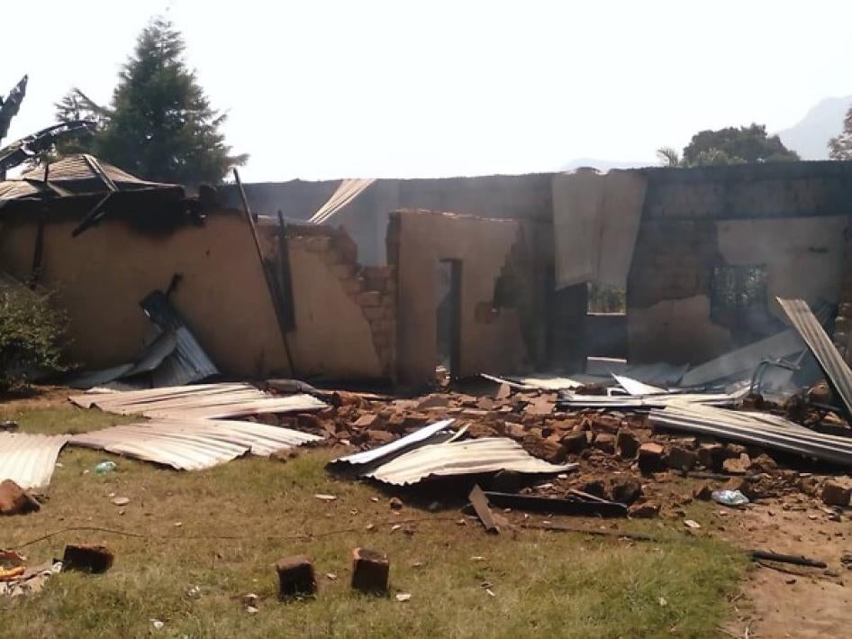 Remnants of a home burned in Bali village, North-West region, where the security forces conducted security operations between January 17 and 20, 2020.