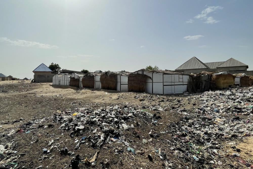 A group of tents at an IDP camp