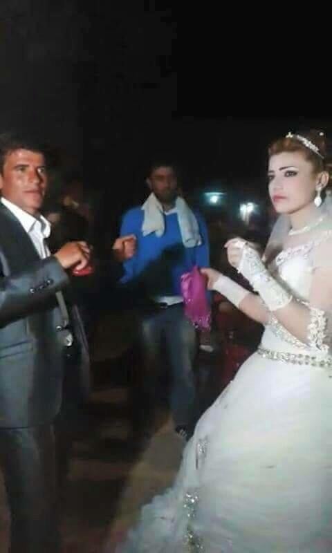 Havin Hindawi, 19, and her husband Izzo Hindawi, 30, at their wedding in May 2015, one month before they were shot dead by militants believed to be members of Islamic State during a June 25, 2015 attack on Kobane, Syria. 