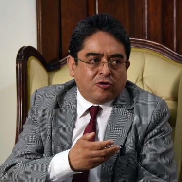 Guatemala’s Human Rights Ombudsperson Jordan Rodas speaks during a press conference after a meeting with members of the organization "proud of my PNC" (Civil National Police), formed by relatives of police officers, in Guatemala City on July 17, 2018. 