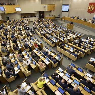 Prime Minister Mikhail Mishustin addresses the State Duma, the lower house of Russia’s Parliament, in Moscow, Russia. July 22, 2020.