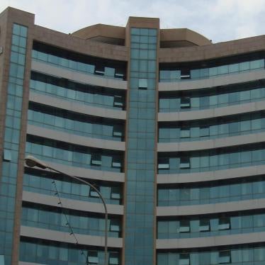 Exterior of a building with the words "Federal Police HQ" on it