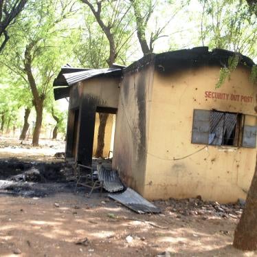 A burned-out building