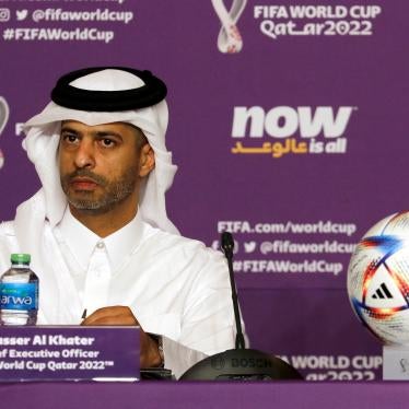 The chief executive of Qatar 2022, Nasser Al Khater.