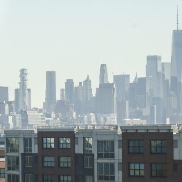 View from Jersey City to Manhattan in New York City.