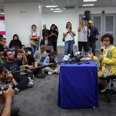 Irene Khan, UN Special Rapporteur on freedom of opinion and expression, holds a news conference during an official visit to the Philippines, in Mandaluyong, Manila, Philippines, February 2, 2024.