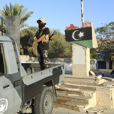 Libyan security forces stand guard in Tripoli, Libya, August 16, 2023. 