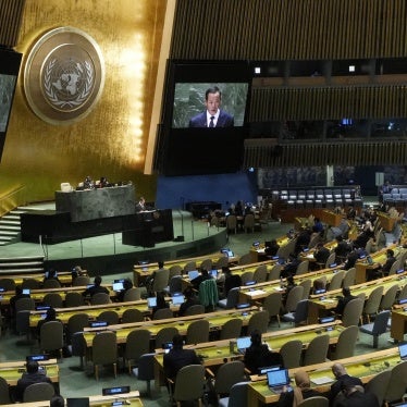 North Korea's UN Ambassador Song Kim addresses the 78th session of the United Nations General Assembly, September 26, 2023.