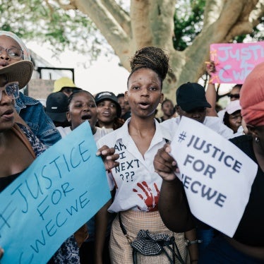 People protesting against the abuse of girls, Durban, South Africa, April 1, 2025. 