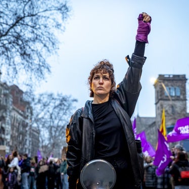 Thousands of people take to the streets of Barcelona, Spain, in a massive demonstration for International Women's Day, March 8, 2025.