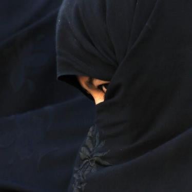An Afghan woman in Chaghchran capital of Ghor province June 2, 2014.